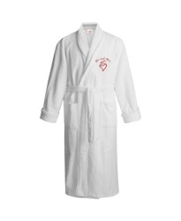 Mr & Mrs heart embroidered robe gown